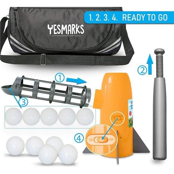 Kids Auto Baseball Pitching Machine Outdoor Toy Set - Training Equipment - Picture 6 of 6